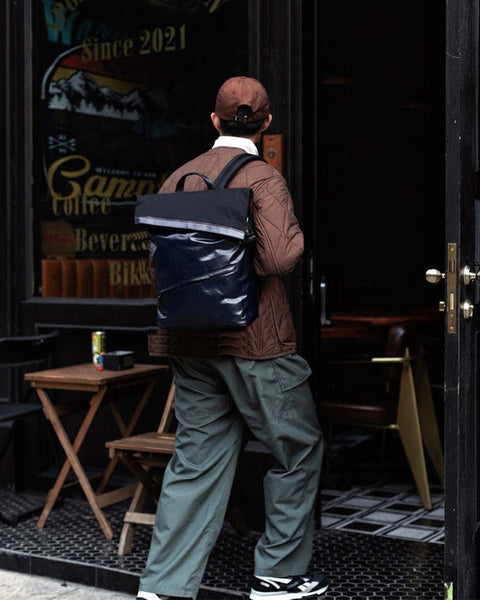 EdWonder X Burgundy Assemblage | Leather & Canvas Backpack