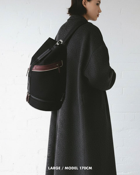 Men's EdWonder X Burgundy Assemblage | Edward Neoprene & Leather Bucket Bag