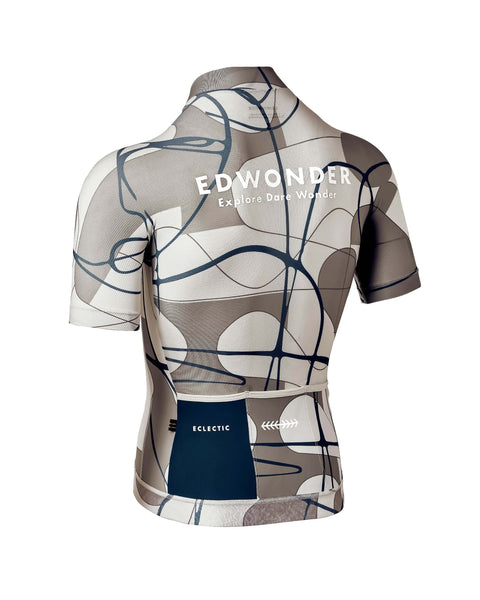 Men's Eclectic Jersey in sand color, showcasing unique patterns and WONDER-GUARD tech for comfort and style.
