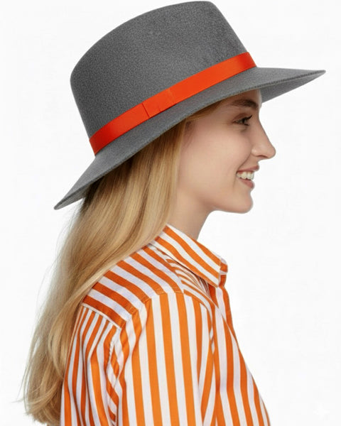 Fedora en laine feutrée EdW raccourci