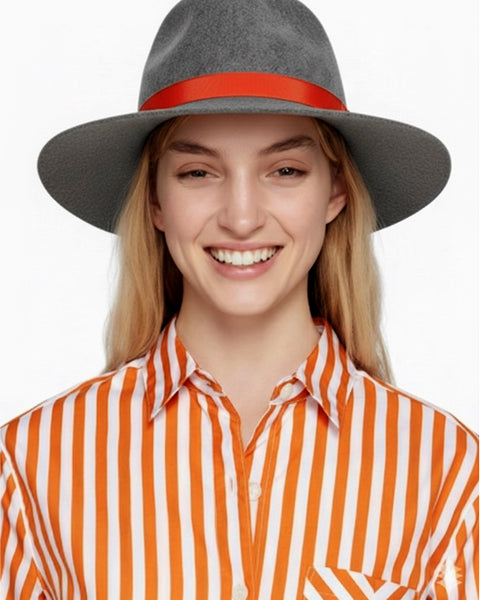 Fedora en laine feutrée EdW raccourci